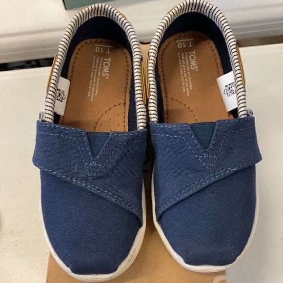 TOMS | Toddlers' Biminis Shoes: Navy/White Like New | 10 - Picture 4 of 7